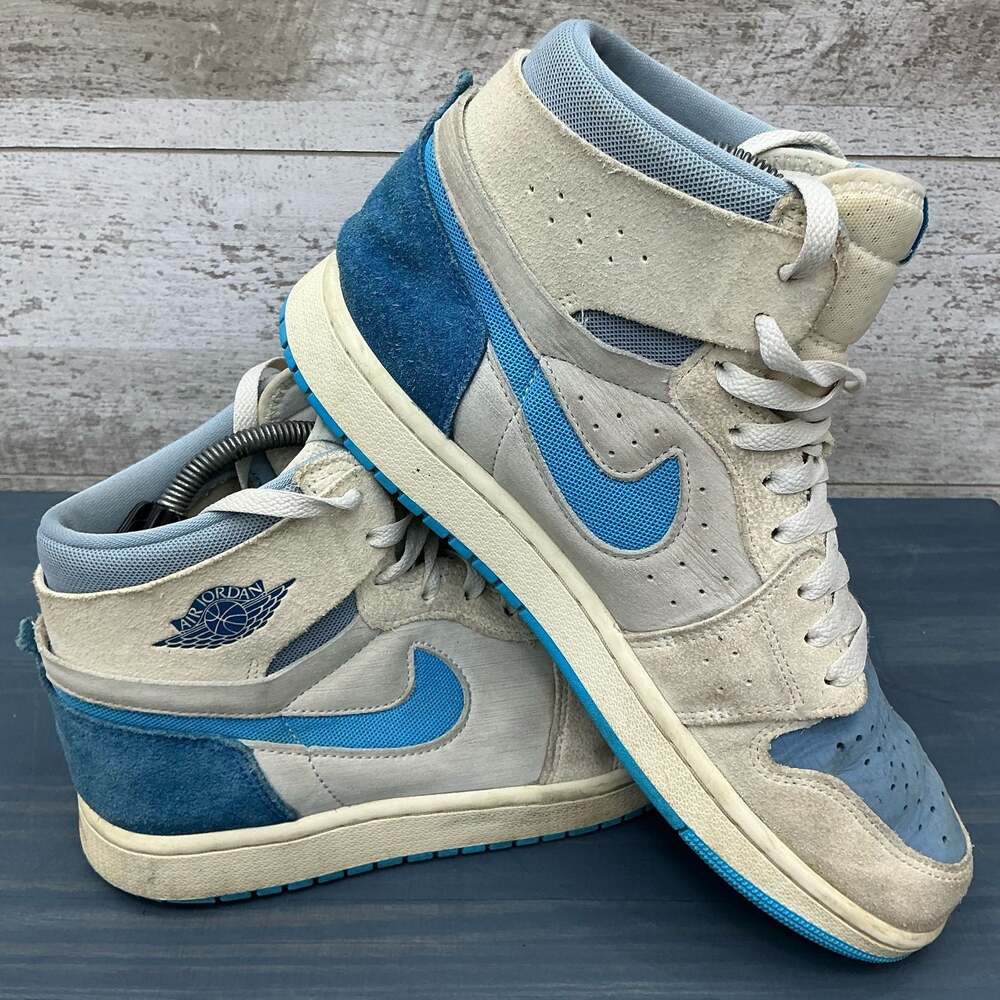 Jordan 1 High Zoom CMFT 2 Sail Dk Powder Blue DV1307-104 Men's Size 10 - Picture 1 of 10